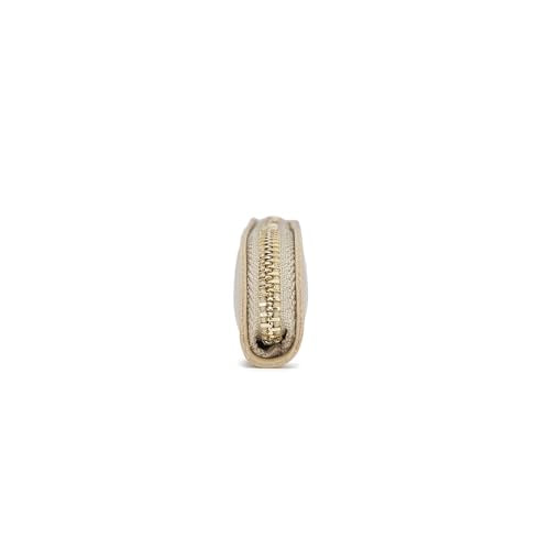 Slim Pencil Case Skinny Pen Case Pen Pouch (FL Pearl White Tea) | Smooth gold zipper; wipe-clean faux leather; fits a few gel writers and a stylus; slips into planners backpacks and totes - color: Pearl White Tea