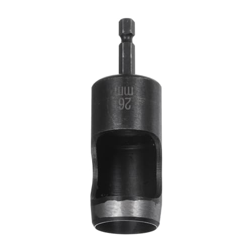 HARFINGTON Leather Hollow Punch 1/4 Hex Shank for Drills, 26mm Dia Rotary Hole Punch for Thick Fabrics Leathercraft Working