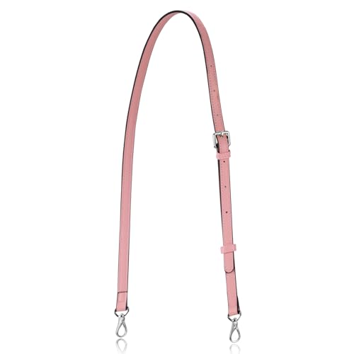 Allzedream Leather Purse Strap Replacement Crossbody Handbag Long Adjustable (Pink, Silver Hardware) - color: Pink, Silver Hardware