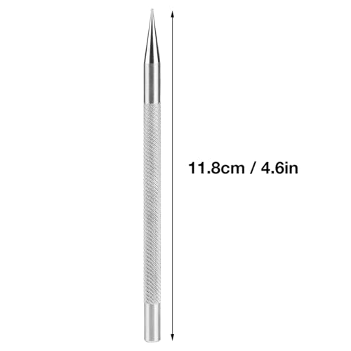Chazcool Leather Scriber Pen, Stainless Steel, Silver, 4.64 Inches, 0.2 Inches, Black Ink, 0-3mm Line Size, Adult, 1 Count, Leathercraft Accessory, Marking Out, Sketching