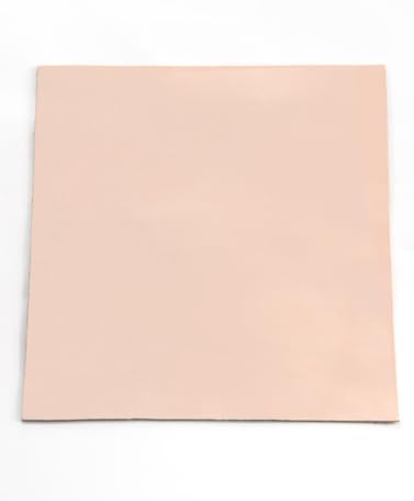 Premium Natural Vegetable Tanned Tooling Leather 5-6 oz (2.0–2.4mm) Pre-Cut Full Grain Grade A Cowhide for DIY Projects, Stamping, Carving, Dyeing, Molding - color: (5-6 Oz) Veg Tan 1 Piece, size: 12''x12''
