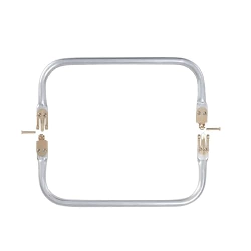 2PCS Purse Frame Kiss Lock Clasp Rectangle Lock Frame Metal U-Shaped Bag | CALINNL Handle Purse Hardware for Diy Handle Bag Making Supplies Crochet Purse Accessories 6.3"*3.54" - size: 16*9cm/6.3*3.54in