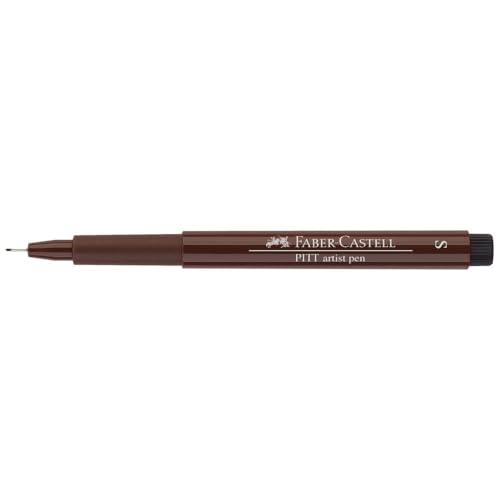 Faber-Castell Art & Graphic Pitt Artist Pen Fineliner India Ink Pen, Dark Sepia, Dark Sepia, For Art, Craft, Drawing, Sketching, Home, School, University, Colouring - color: Dark Sepia