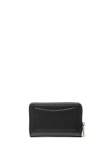 Michael Kors Jet Set Small Zip Around Card Case, Gold-Tone Hardware/Sahara Leather/Black - color: Gold-tone Hardware/Sahara Leather/Black