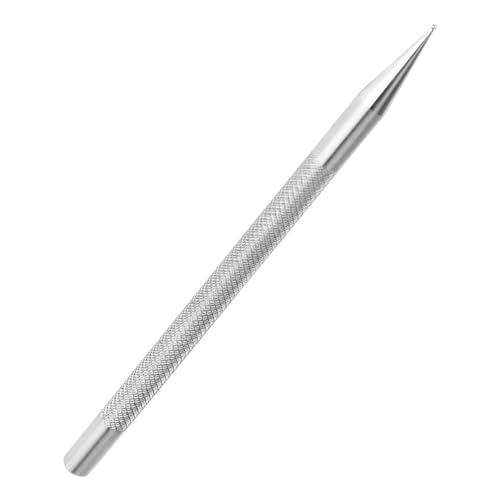 Chazcool Leather Scriber Pen, Stainless Steel, Silver, 4.64 Inches, 0.2 Inches, Black Ink, 0-3mm Line Size, Adult, 1 Count, Leathercraft Accessory, Marking Out, Sketching
