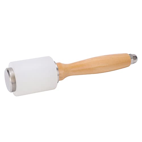 Leather Carving Hammer, DIY Handcrafted Leather Nylon Hammer with Wood Handle, for Shop Tools