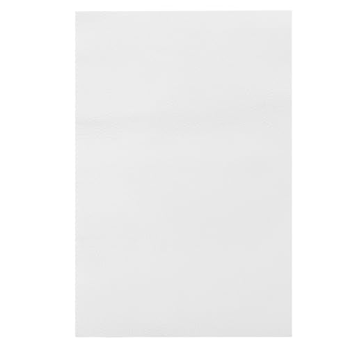 MECCANIXITY 1 PCS Top Grain Leather Sheet 11.8 x 7.9 Inch Natural Cow Leather 1.5-1.8mm Fabric Pieces for DIY Craft Furniture Office Belts Notebook Covers, White - color: White, size: 1.5-1.8mm