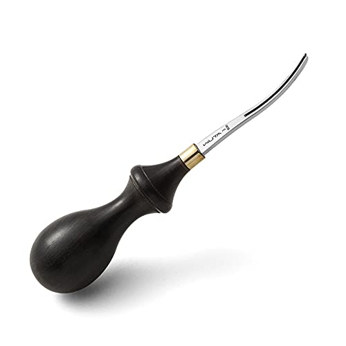 WUTA M390 Die Steel Leather Edge Beveler PRO 1.4mm 1PCS Skiving Craft Work Tools Cutter Edger Creaser Skiver Supplies Professional Design Bevelers Leathercraft Kit Ebony Handle - size: Size 3 (1.4mm) M390