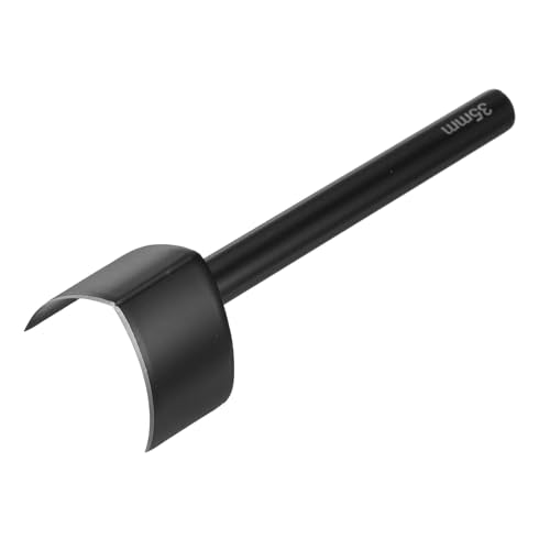 uxcell V-Shaped Leather Punch, 35mm, Leather Cutter, Belt End Cutter, Carbon Steel V Shape Punch Tool for Crafting Strap Belt, Wallet and Bag - size: 35mm