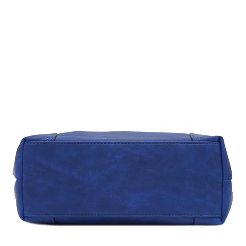 Hobo Shoulder Bag with Big Snap Hook Hardware - color: Royal Blue
