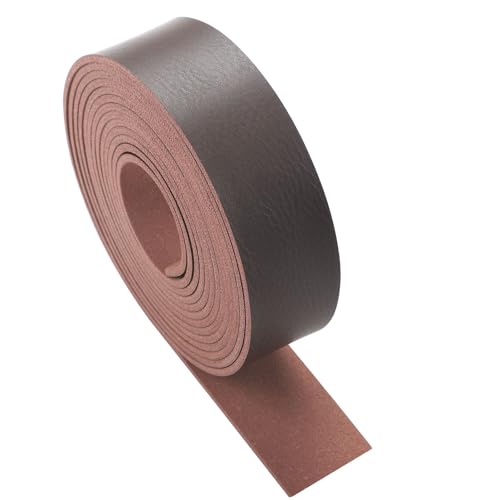 Picheng Faux Leather Strap for Crafts: 1 Inch Wide 138" Long Leather Strips - color: Coffee Color, size: 1 Inch