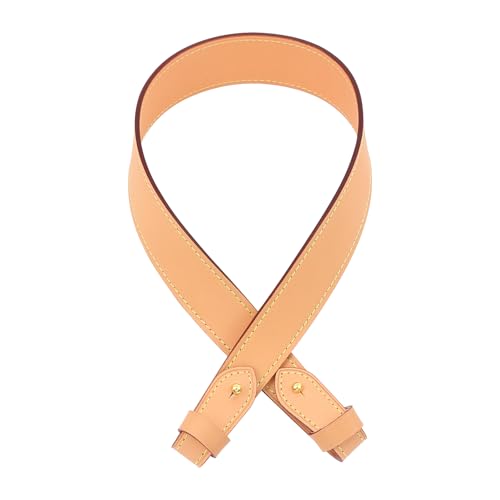 jiesinlov Vachetta Leather Replacement Straps Purse Shoulder Strap for Gracefull Bags (W1.4in,L25in-Beeswax) - color: W1.4in&l25in-beeswax