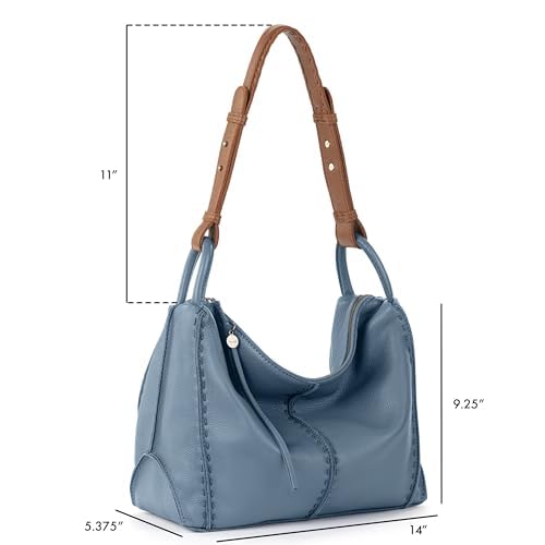 The Sak Los Feliz Hobo Purse - Premium Large Leather Women's Handbag for Everyday & Travel - Durable Purse With Zipper Pocket | Slouchy Relaxed Silhouette, Roomy Interior, Lightweight All-Day Carry, Fits Phone, Wallet & Tablet, Everyday & Travel Ready - c