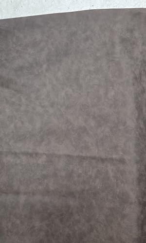 Cafe Brown Nubuck Soft Faux Leather Fabric Sheet PU (Peta Approved Vegan) Leather Sold by the Yard Synthetic Pleather 0.9 mm Nappa Soft Smooth Upholstery (Cafe Nubuck, BY THE Yard) - color: Cafe Nubuck, size: BY THE YARD