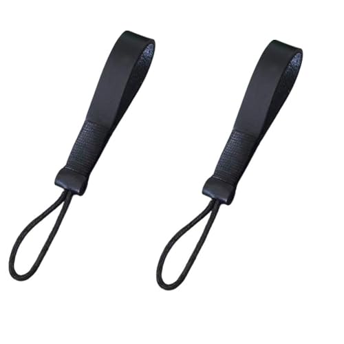 2 Pack Fob Lanyard Car Keychain Cowhide Leather Non-metallic Key Strap String Handmade Pendant Chain Loop Ring for Car Keys Bag Case Cover Holder