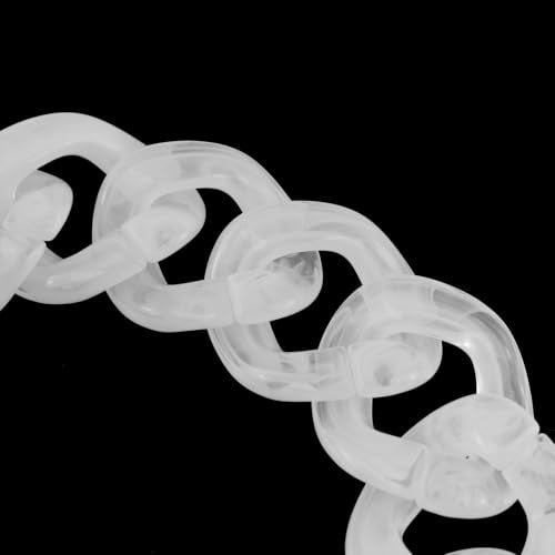 DIY Acrylic Resin Replacement Chain - color: White Ghost Color;46.5cm