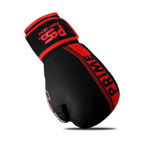 PSS Boxing Gloves for Kids/Youth Training Sparring, Kickboxing, Muay Thai, MMA, Heavy Punching Bag Mitts Focus Pads Workout Durable PU Leather, High-Density Foam Padding 4 6 8 10 Oz - color: Red, size: 10 oz