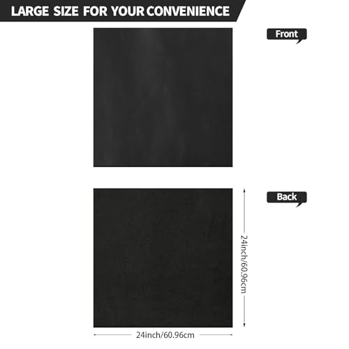 RingSun 24''X24'' Black Leather Sheets for Crafts (2mm), Full Grain Leather Tooling Leather - color: Black, size: 24''X24''