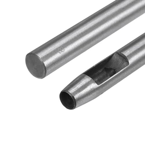 HARFINGTON 2pcs Hollow Punch for Leather 8mm Round Hole Punch Tool for Belt Puncher Carbon Steel Single Punch for Watch Belt Cut Leather Craft Rubber Paper Fabric Plastic Soft Material - size: 8mm