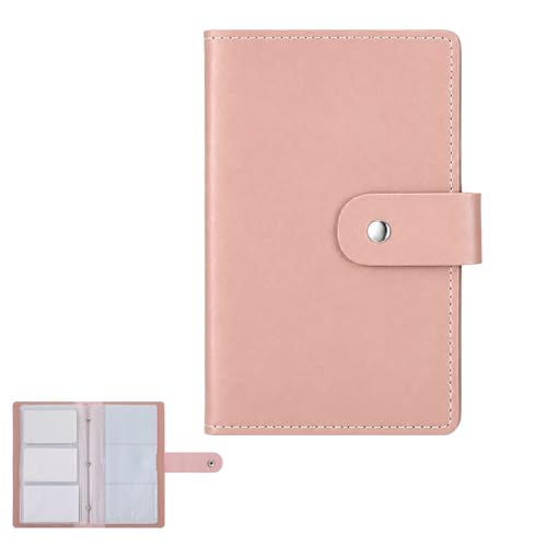 Credit Card Book, 96 Slots, Pink, Card Holder Organizer for Women | Business Card Holder, Portable Organizer, Lightweight, ID Debit Gift Cards Organizer, Prevents Loss, for 3x2 Inch Cards