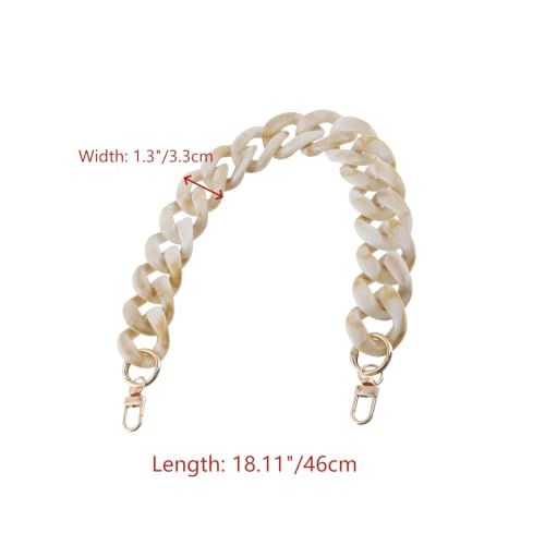 DIY Acrylic Resin Replacement Chain - color: Coffee White;46cm