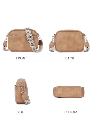 CLUCI Crossbody Bags for Women Crossbody Purses for Women Cross Body Bag Crossbody Purse with Adjustable Wide Strap | Womens Cross Body Bag Purse, Adjustable Wide Strap, Gifts for Women - color: 1-ten-1light Brown