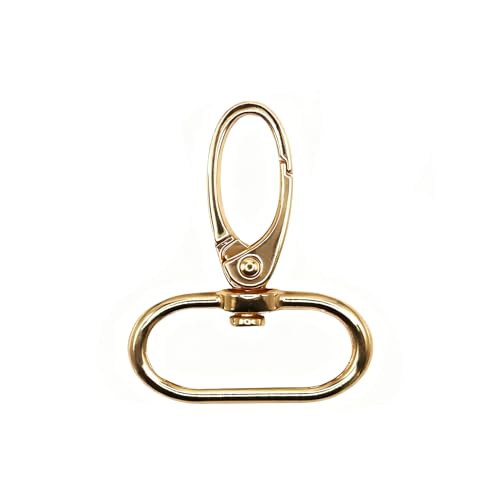 Swivel Lobster Claw Clasps 1.5 Inch 15pcs - Heavy Duty Metal Clasps with Secure Lock, Curved Snap Hooks for Bags, Jewelry Making, Keychains, Lanyards & DIY Craft Supplies (Gold, 1.5 inch) - color: Gold, size: 1.5 inch