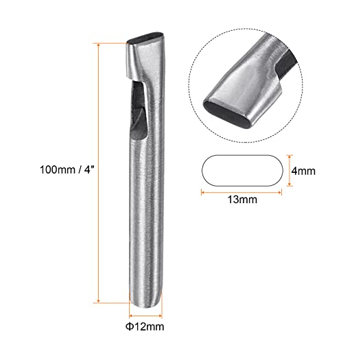HARFINGTON Oval Hole Punch 4x13mm Leather Hollow Cutter Oblong Punch Die for Strap Belt Watch Band Leathercraft Working - size: 4x13mm