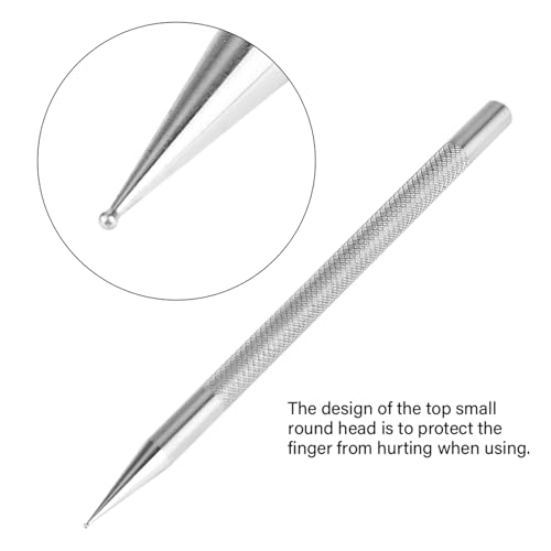 Chazcool Leather Scriber Pen, Stainless Steel, Silver, 4.64 Inches, 0.2 Inches, Black Ink, 0-3mm Line Size, Adult, 1 Count, Leathercraft Accessory, Marking Out, Sketching
