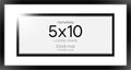 Homeforia 5x10 Black License Frame, High-End Metal, 3.5x8 Mat, Glass | High End Aluminum, Tempered Glass, Acid-Free 3.5x8 Removable Mat, 5x10 Edge-to-Edge Display 10x5, Wall Kit, Set Of 1 - color: Carbon Black, size: 5x10 | License