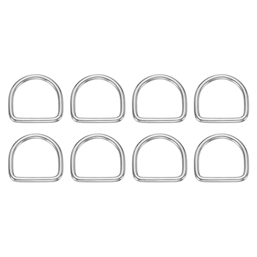 Metal D Ring Thick D Buckle Solid Welded Flat Dee Ring, for Backpack Wallets Leather Straps Webbing Pet Collars - size: 2"(5mm)