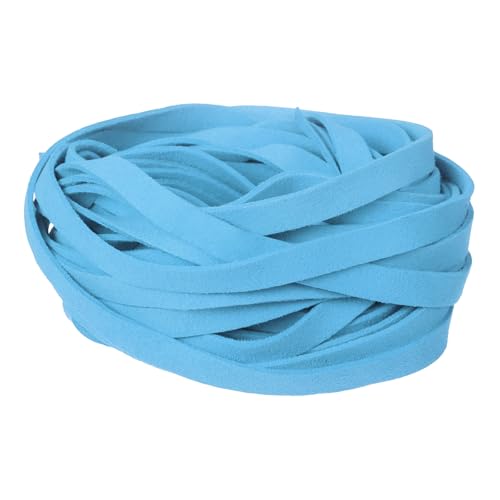 uxcell 10Pcs 1 Yard 10mm Wide Flat Leather String Cord, 1.4mm Thick Craft Suede Strap Braiding Lacing Strips Rope for DIY Leather Crafts Necklace Bracelet Collars Belts, Sky Blue - color: Sky Blue