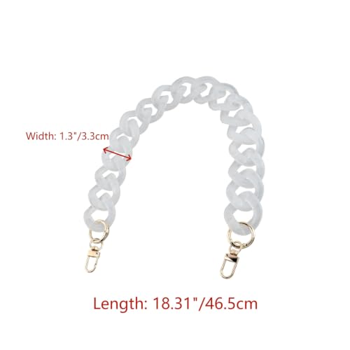 DIY Acrylic Resin Replacement Chain - color: White Ghost Color;46.5cm