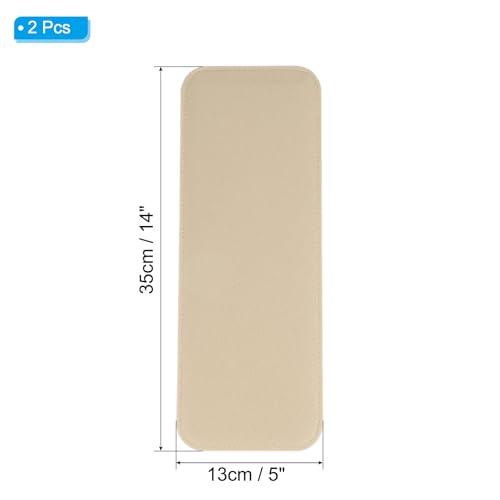 PATIKIL Felt Base Shaper 14x5 Inch, 2Pcs Bag Bottom Shaper Pad Purse Liner Board Insert Arc Corner for Handbags Tote Crossbody Bag Backpack, Light Beige - color: Light Beige, size: 14x5 Inch