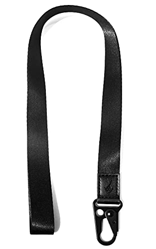 Cool Lanyards,Neck Strap for Keys Wallet and ID Badge,Key Chain Holder - color: Black