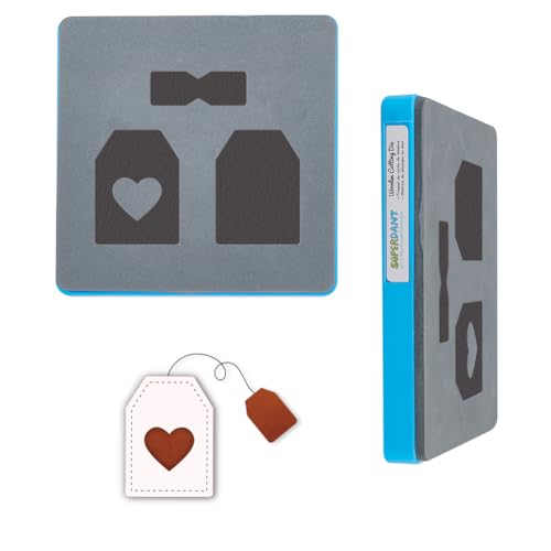 SUPERDANT Tea Bag Bookmark Leather Die Heart Shape Bookmark Decor Wooden Die Cutter Leathers Cutting Dies DIY Art Crafts Leathers Dies Cutter Leather Making Handmade Gifts for Man Woman - style: Tea bag