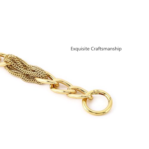 Yichain Classy Metal Tassels Bag Chains Purse Handles Shoulder Strap Replacement Charms Accessories (Yellow Gold Small 17'') - color: Yellow Gold Small 17''