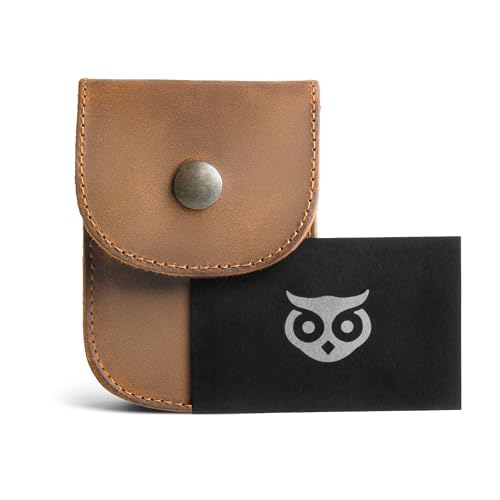 Hide & Drink, Holster Pouch, Durable EDC Waist Bag for Coins, Pocket Wallet, Headphones, Personal Items, Conveniently Attaches to Belt, Full Grain Leather, Handmade - color: Single Malt Mahogany