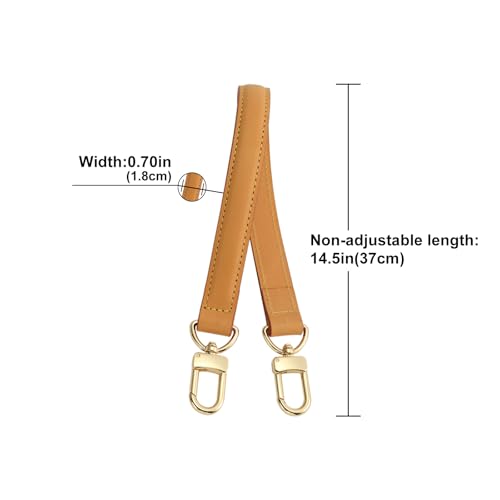 Genuine Vachetta Purse Leather Handle Strap Replacement for Bucket Bags,Hand Strap Fit for Neonoe Handbag(BEESWAX-Width:0.7in&Length:14.5in) - color: Beeswax-width:0.7in&length:14.5in