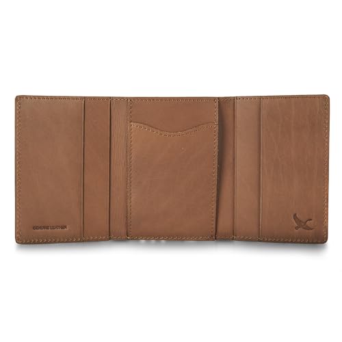 Eddie Bauer Men Signature Trifold Wallet - color: Leather - Brown