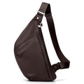 befen Genuine Leather Anti-Theft Crossbody Sling Bag for Women & Men, Slim | Multi Pockets, RFID Blocking Protection, 8 Card Slots, Lightweight, Soft Real Leather, Unisex Daily Travel Outdoor Carry - color: Coffee