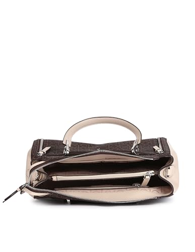 Calvin Klein Women's Organization Satchel - color: Brown/Khaki/Mushroom Logo