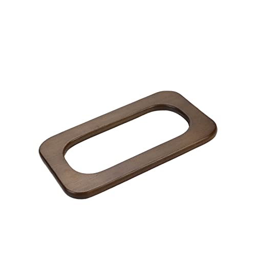 KUMGROT 2 Pcs Wooden Handbag Handle, Bag Handle Replacement, Dark Brown - color: Log Color
