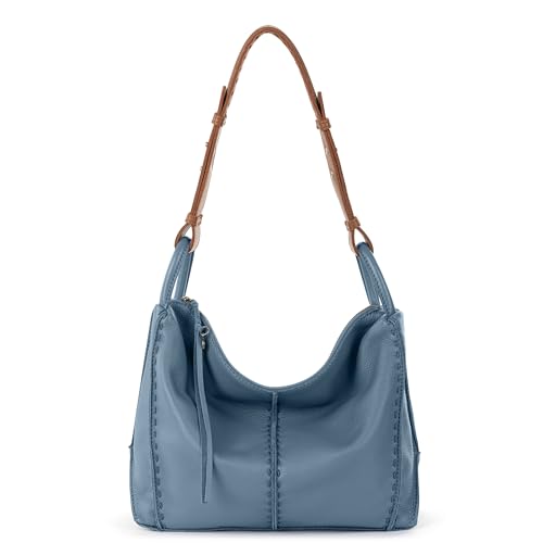 The Sak Los Feliz Hobo Purse - Premium Large Leather Women's Handbag for Everyday & Travel - Durable Purse With Zipper Pocket | Slouchy Relaxed Silhouette, Roomy Interior, Lightweight All-Day Carry, Fits Phone, Wallet & Tablet, Everyday & Travel Ready - c