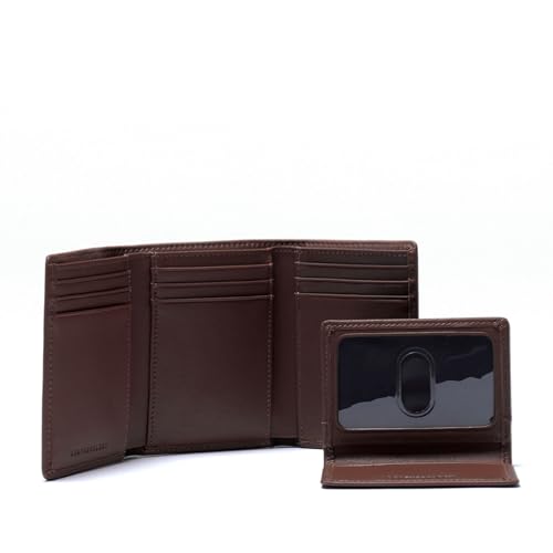 RFID Brown Men's RFID Trifold Wallet with Removable Card Holder - Brown - color: Rfid Brown, size: with Card Wallet