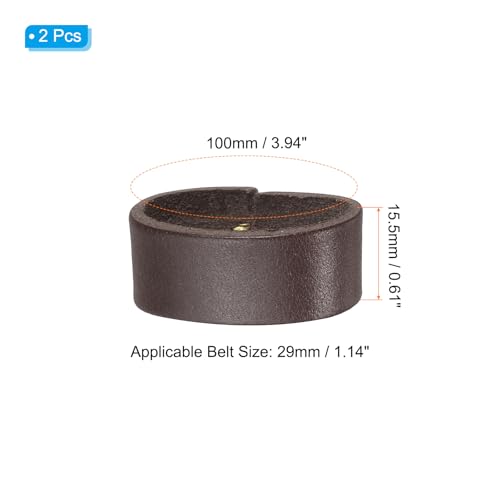 PATIKIL Leather Loop Keeper, Leather Loops Belt Keeper Loops Retainer Straps Replacement, - color: Coffee, size: 1.2"/1.3"