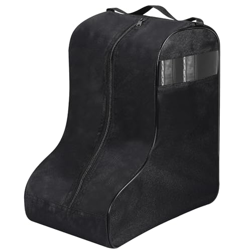1 Pc Boot Bags for Cowboy Boots Portable Storage Bag for Travel Long Tube Shoes Bags Men Tall Shoe with Handle for Home Travel (Black) - color: Black
