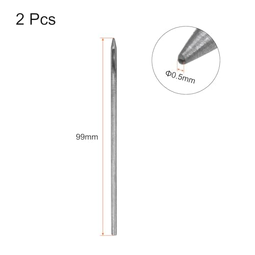HARFINGTON 2pcs Hollow Punch for Leather 0.5mm Round Hole Punch Tool for Belt Puncher Carbon Steel Single Punch for Watch Belt Cut Leather Craft Rubber Paper Fabric Plastic Soft Material - size: 0.5mm