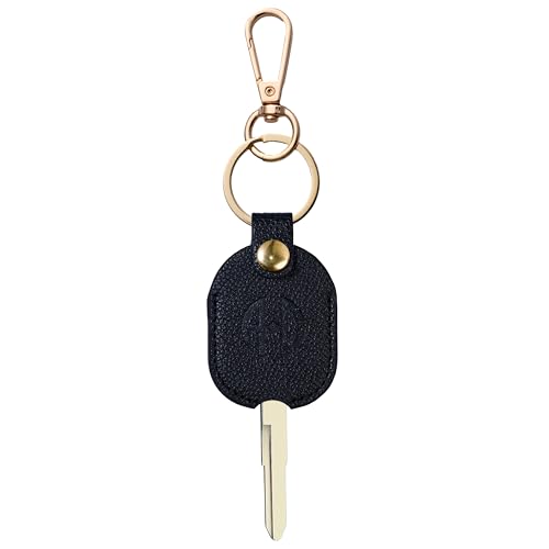 Leather Key Cover for Broken Car Key Loop Replacement | Double-Layer PU Leather Protects Car Keys from Scratches and Damage - color: Small-black01