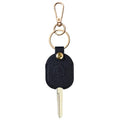 Leather Key Cover for Broken Car Key Loop Replacement | Double-Layer PU Leather Protects Car Keys from Scratches and Damage - color: Small-black01